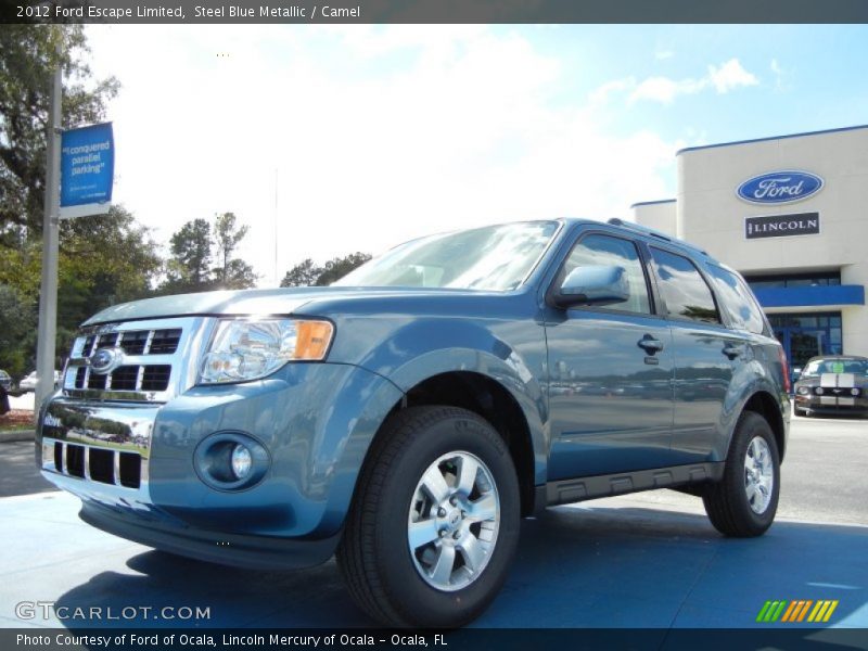 Steel Blue Metallic / Camel 2012 Ford Escape Limited