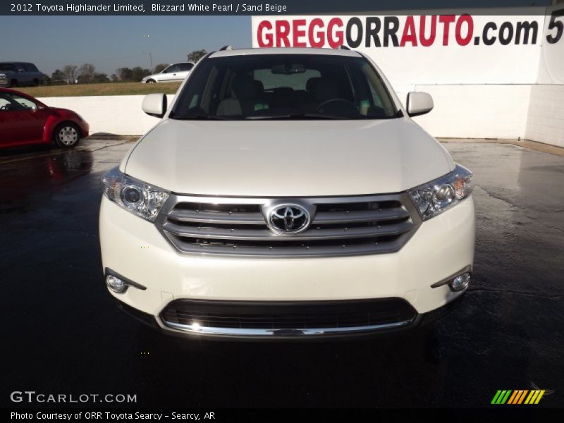 Blizzard White Pearl / Sand Beige 2012 Toyota Highlander Limited