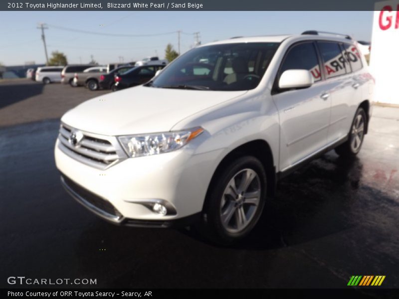Blizzard White Pearl / Sand Beige 2012 Toyota Highlander Limited