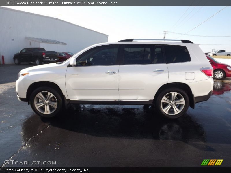 Blizzard White Pearl / Sand Beige 2012 Toyota Highlander Limited