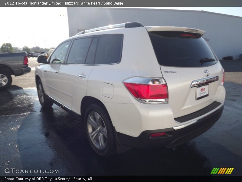 Blizzard White Pearl / Sand Beige 2012 Toyota Highlander Limited