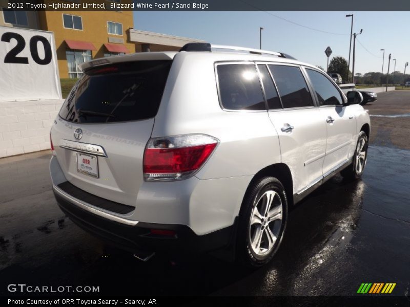 Blizzard White Pearl / Sand Beige 2012 Toyota Highlander Limited