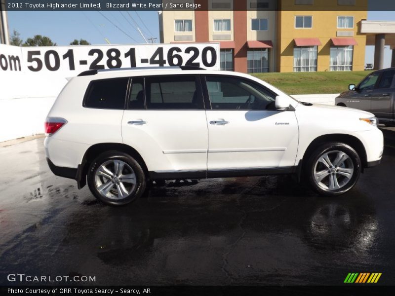 Blizzard White Pearl / Sand Beige 2012 Toyota Highlander Limited