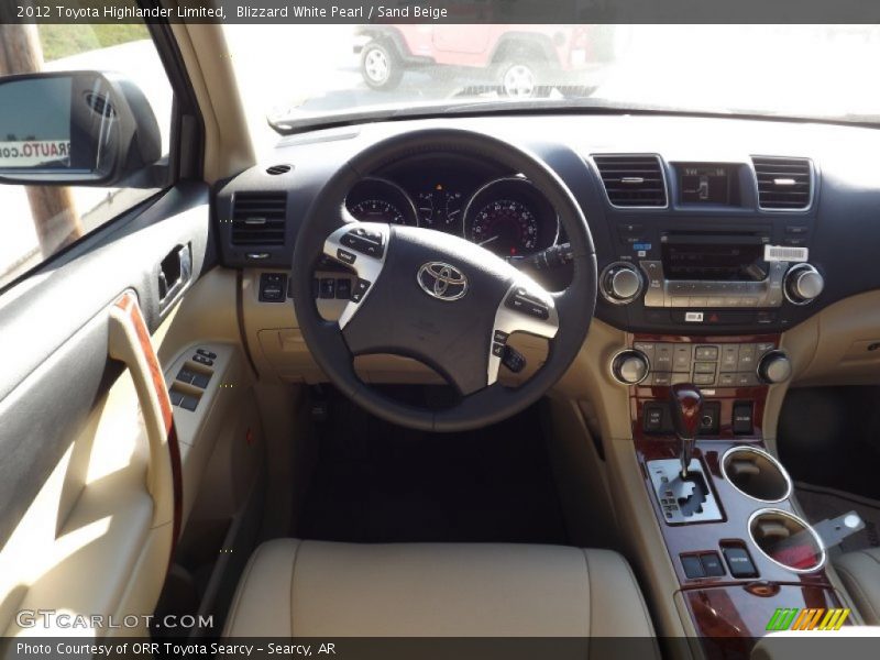Blizzard White Pearl / Sand Beige 2012 Toyota Highlander Limited