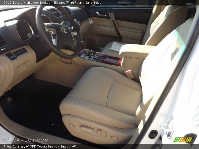Blizzard White Pearl / Sand Beige 2012 Toyota Highlander Limited