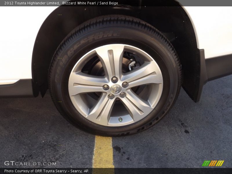 Blizzard White Pearl / Sand Beige 2012 Toyota Highlander Limited