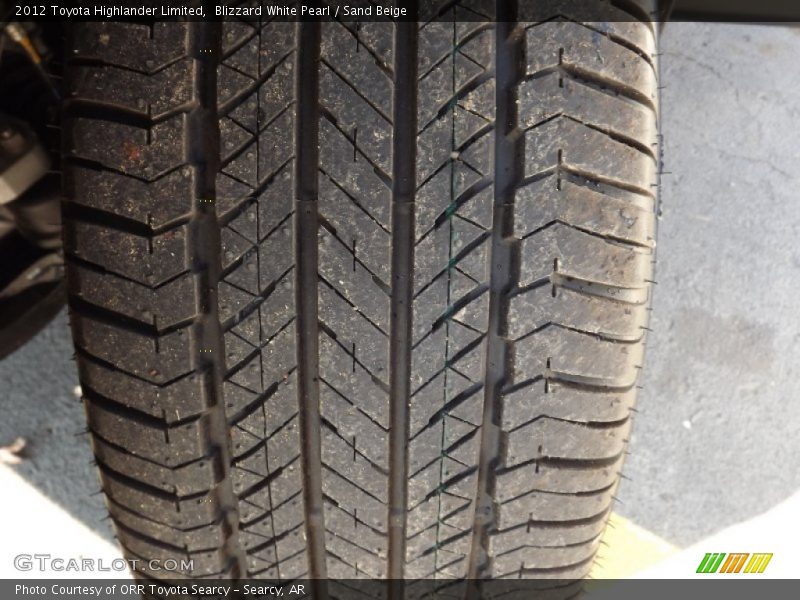 Blizzard White Pearl / Sand Beige 2012 Toyota Highlander Limited