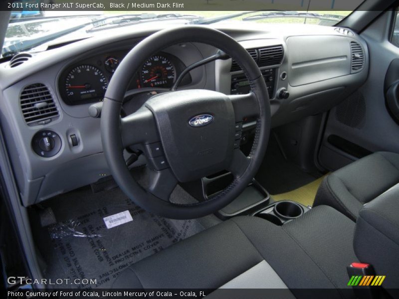 Black / Medium Dark Flint 2011 Ford Ranger XLT SuperCab