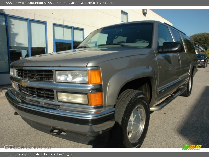 Sunset Gold Metallic / Neutral 1999 Chevrolet Suburban K1500 LS 4x4