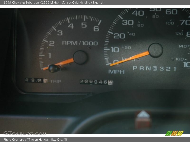 Sunset Gold Metallic / Neutral 1999 Chevrolet Suburban K1500 LS 4x4