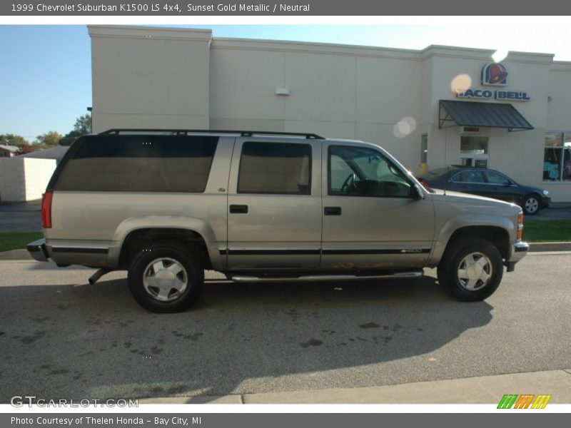 Sunset Gold Metallic / Neutral 1999 Chevrolet Suburban K1500 LS 4x4