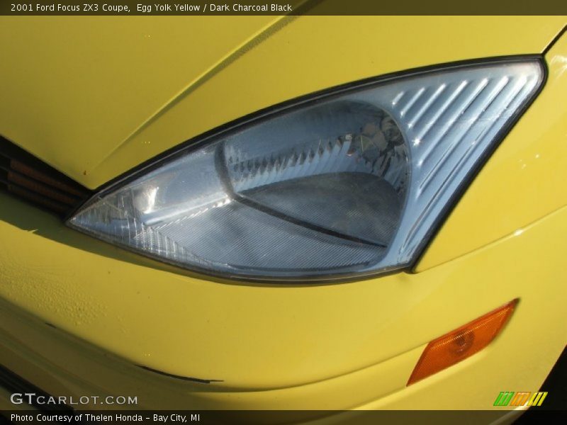 Egg Yolk Yellow / Dark Charcoal Black 2001 Ford Focus ZX3 Coupe