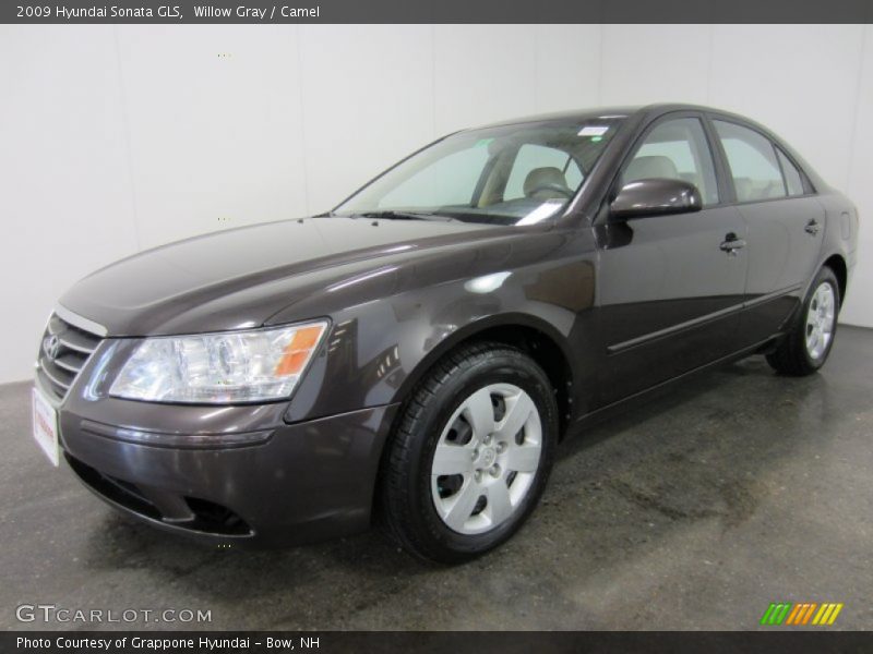 Willow Gray / Camel 2009 Hyundai Sonata GLS