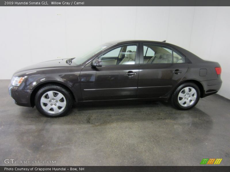 Willow Gray / Camel 2009 Hyundai Sonata GLS