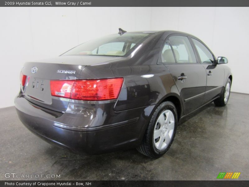 Willow Gray / Camel 2009 Hyundai Sonata GLS