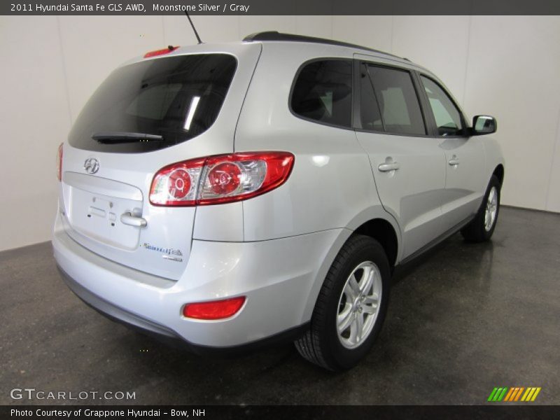 Moonstone Silver / Gray 2011 Hyundai Santa Fe GLS AWD