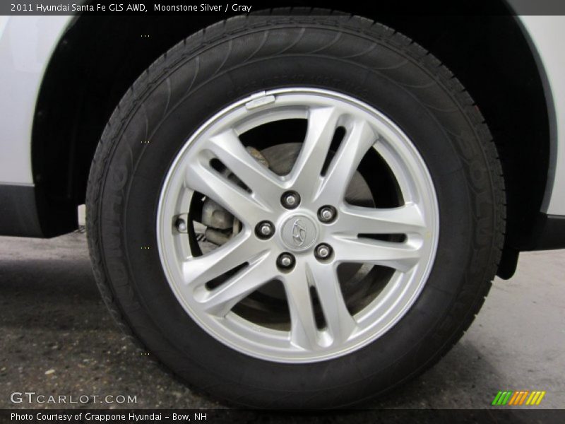 Moonstone Silver / Gray 2011 Hyundai Santa Fe GLS AWD