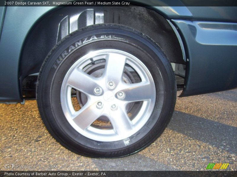 Magnesium Green Pearl / Medium Slate Gray 2007 Dodge Caravan SXT