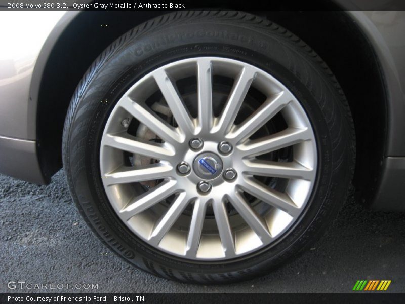 Oyster Gray Metallic / Anthracite Black 2008 Volvo S80 3.2