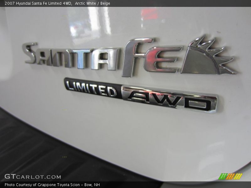Arctic White / Beige 2007 Hyundai Santa Fe Limited 4WD