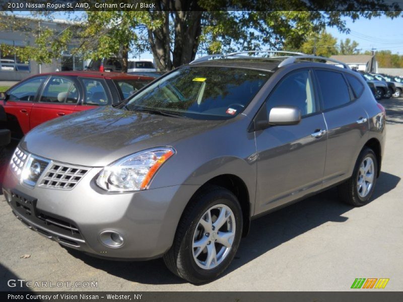 Gotham Gray / Black 2010 Nissan Rogue SL AWD