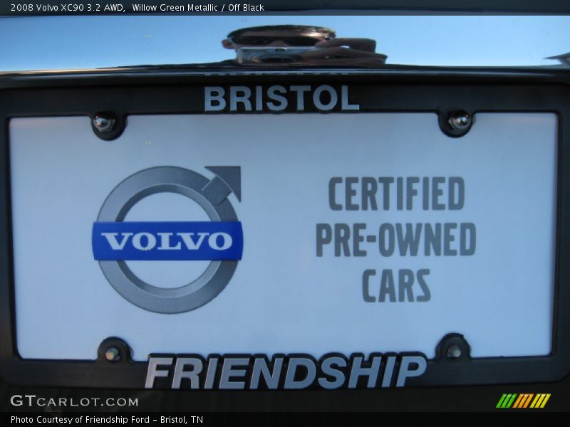 Willow Green Metallic / Off Black 2008 Volvo XC90 3.2 AWD