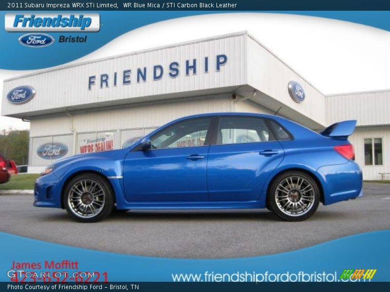 WR Blue Mica / STI Carbon Black Leather 2011 Subaru Impreza WRX STi Limited
