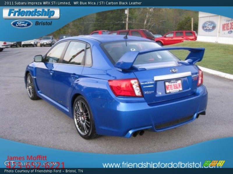 WR Blue Mica / STI Carbon Black Leather 2011 Subaru Impreza WRX STi Limited