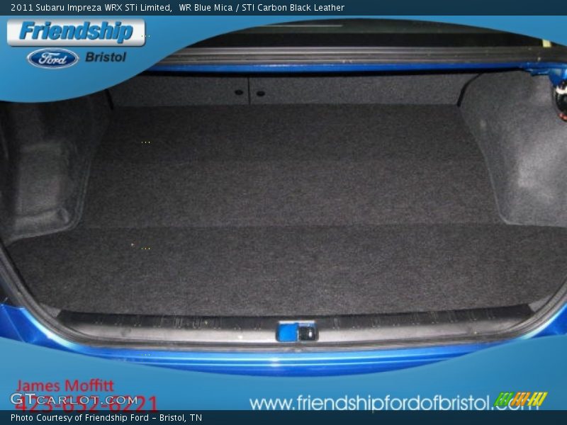 WR Blue Mica / STI Carbon Black Leather 2011 Subaru Impreza WRX STi Limited