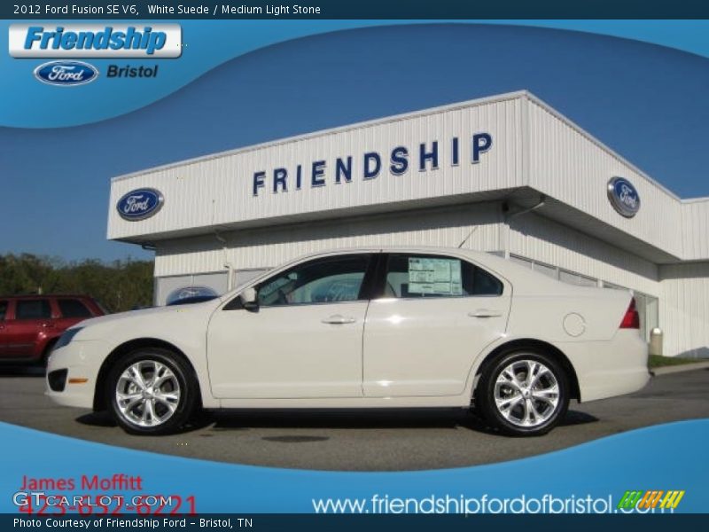 White Suede / Medium Light Stone 2012 Ford Fusion SE V6