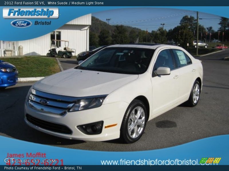 White Suede / Medium Light Stone 2012 Ford Fusion SE V6