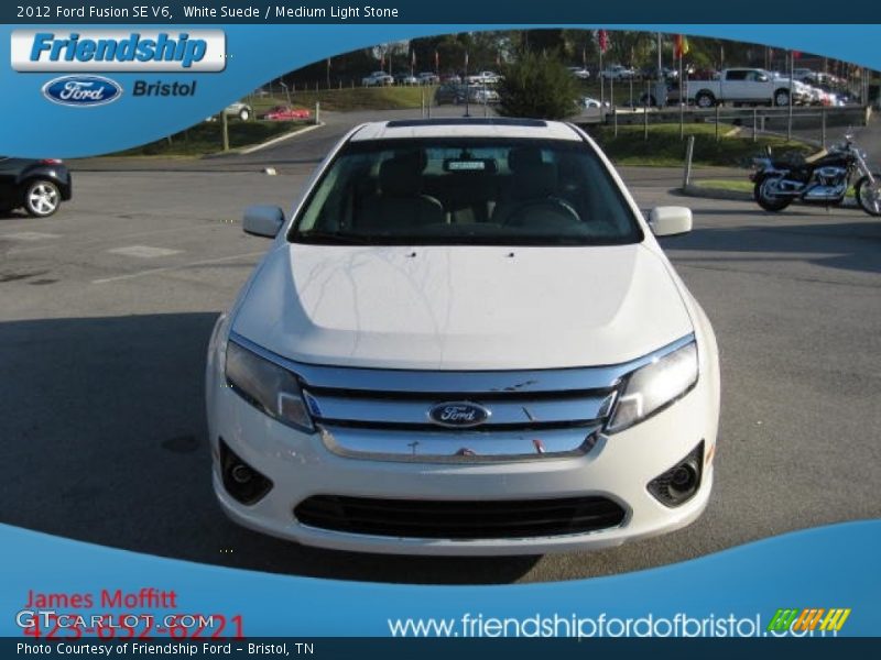 White Suede / Medium Light Stone 2012 Ford Fusion SE V6