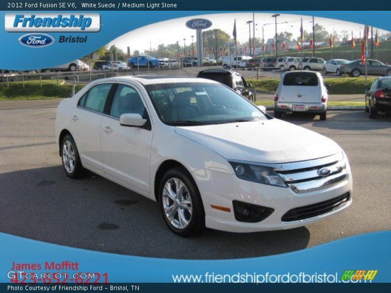 White Suede / Medium Light Stone 2012 Ford Fusion SE V6