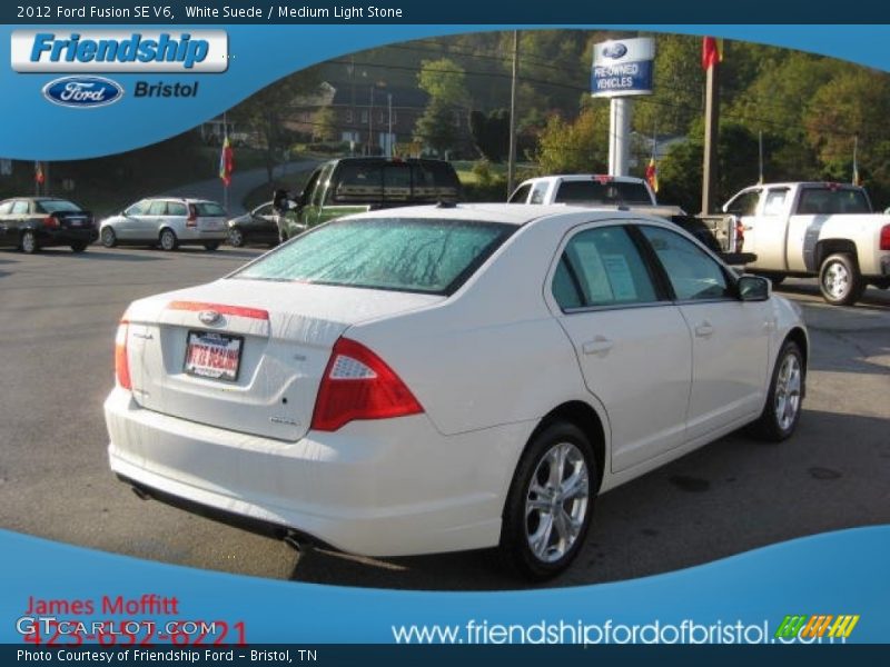 White Suede / Medium Light Stone 2012 Ford Fusion SE V6