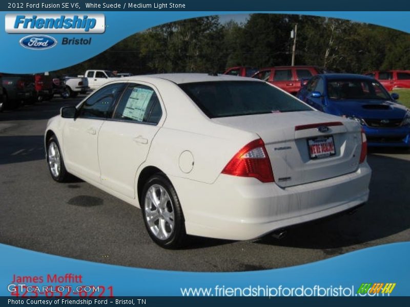 White Suede / Medium Light Stone 2012 Ford Fusion SE V6