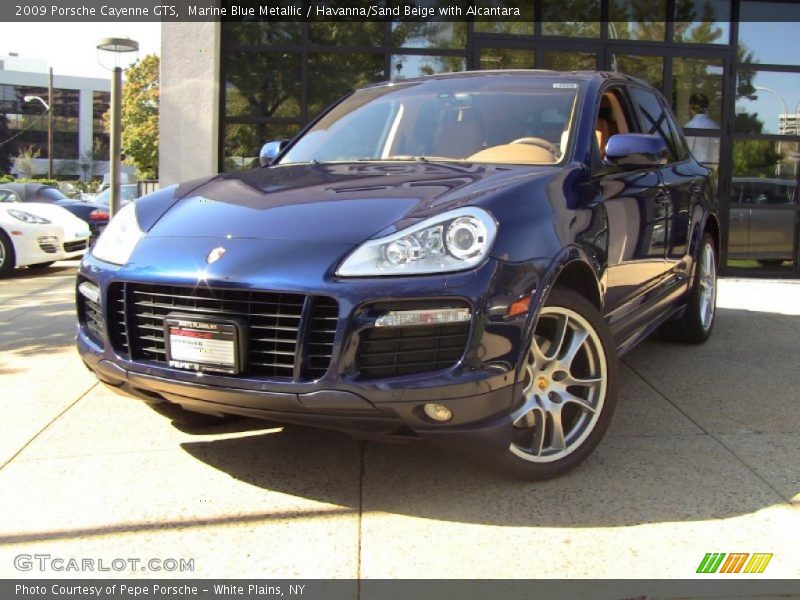 Marine Blue Metallic / Havanna/Sand Beige with Alcantara 2009 Porsche Cayenne GTS