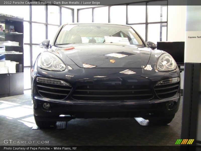 Dark Blue Metallic / Luxor Beige 2012 Porsche Cayenne S Hybrid