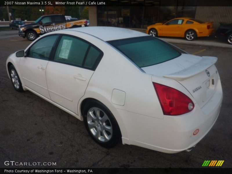 Winter Frost Pearl / Cafe Latte 2007 Nissan Maxima 3.5 SL