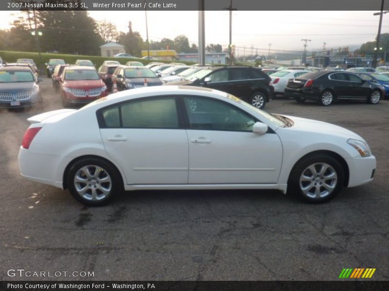 Winter Frost Pearl / Cafe Latte 2007 Nissan Maxima 3.5 SL
