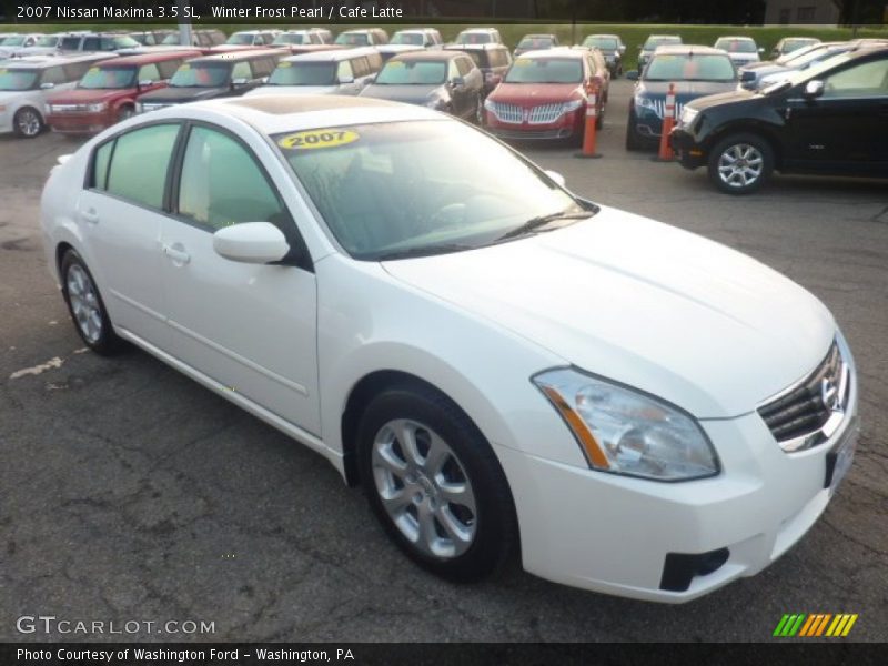 Winter Frost Pearl / Cafe Latte 2007 Nissan Maxima 3.5 SL