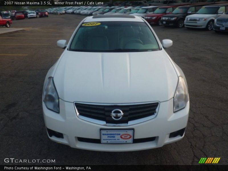Winter Frost Pearl / Cafe Latte 2007 Nissan Maxima 3.5 SL