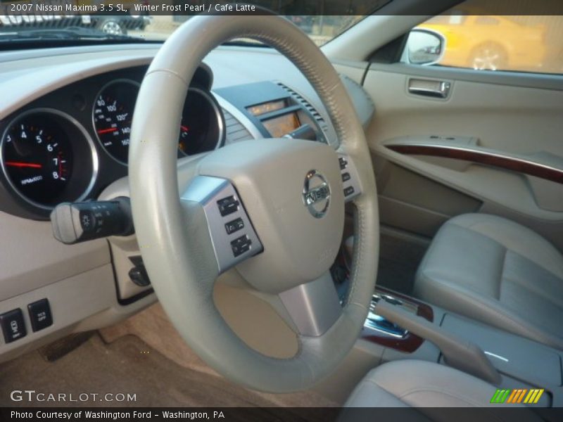 Winter Frost Pearl / Cafe Latte 2007 Nissan Maxima 3.5 SL