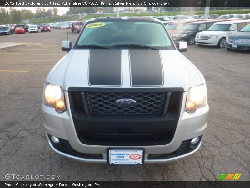 Brilliant Silver Metallic / Charcoal Black 2009 Ford Explorer Sport Trac Adrenaline V8 AWD
