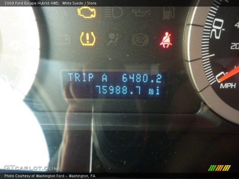 White Suede / Stone 2009 Ford Escape Hybrid 4WD