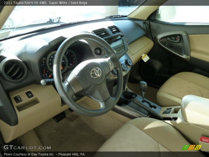 Super White / Sand Beige 2011 Toyota RAV4 V6 4WD