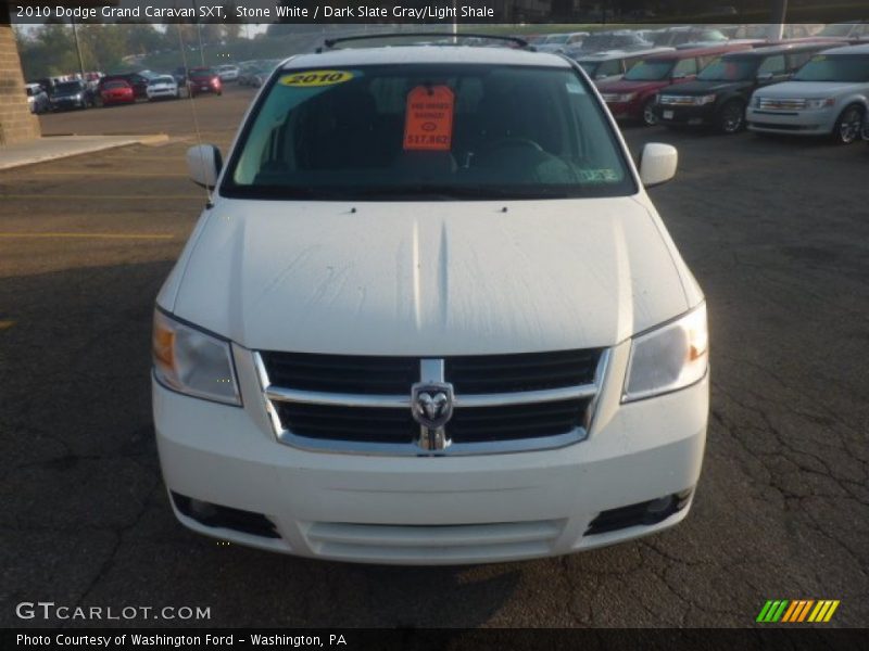 Stone White / Dark Slate Gray/Light Shale 2010 Dodge Grand Caravan SXT