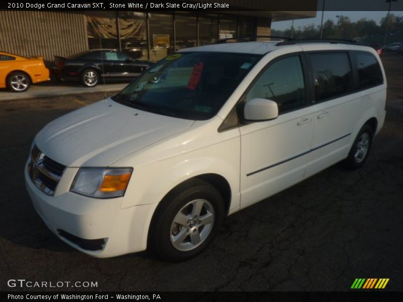 Stone White / Dark Slate Gray/Light Shale 2010 Dodge Grand Caravan SXT