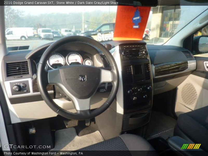 Stone White / Dark Slate Gray/Light Shale 2010 Dodge Grand Caravan SXT