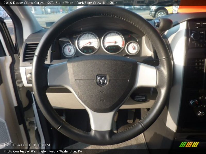 Stone White / Dark Slate Gray/Light Shale 2010 Dodge Grand Caravan SXT