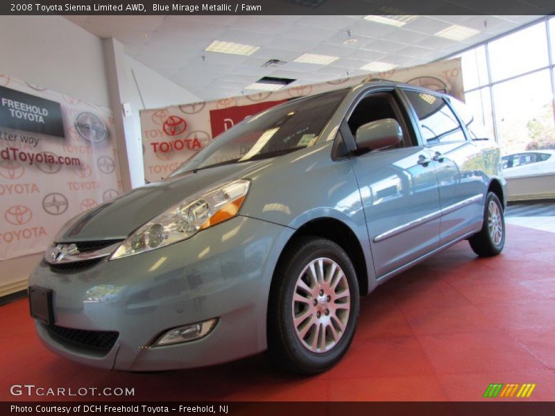 Blue Mirage Metallic / Fawn 2008 Toyota Sienna Limited AWD